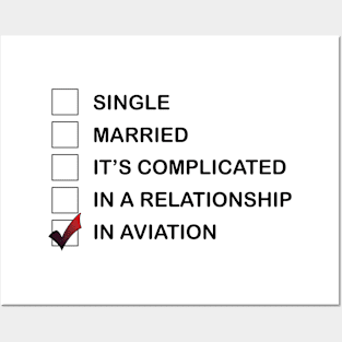 In aviation facebook relationship sign design Posters and Art